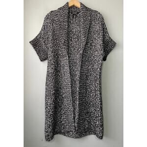 White House Black Market Size XS Marled Open Front Cardigan Duster Chunky Gothic
